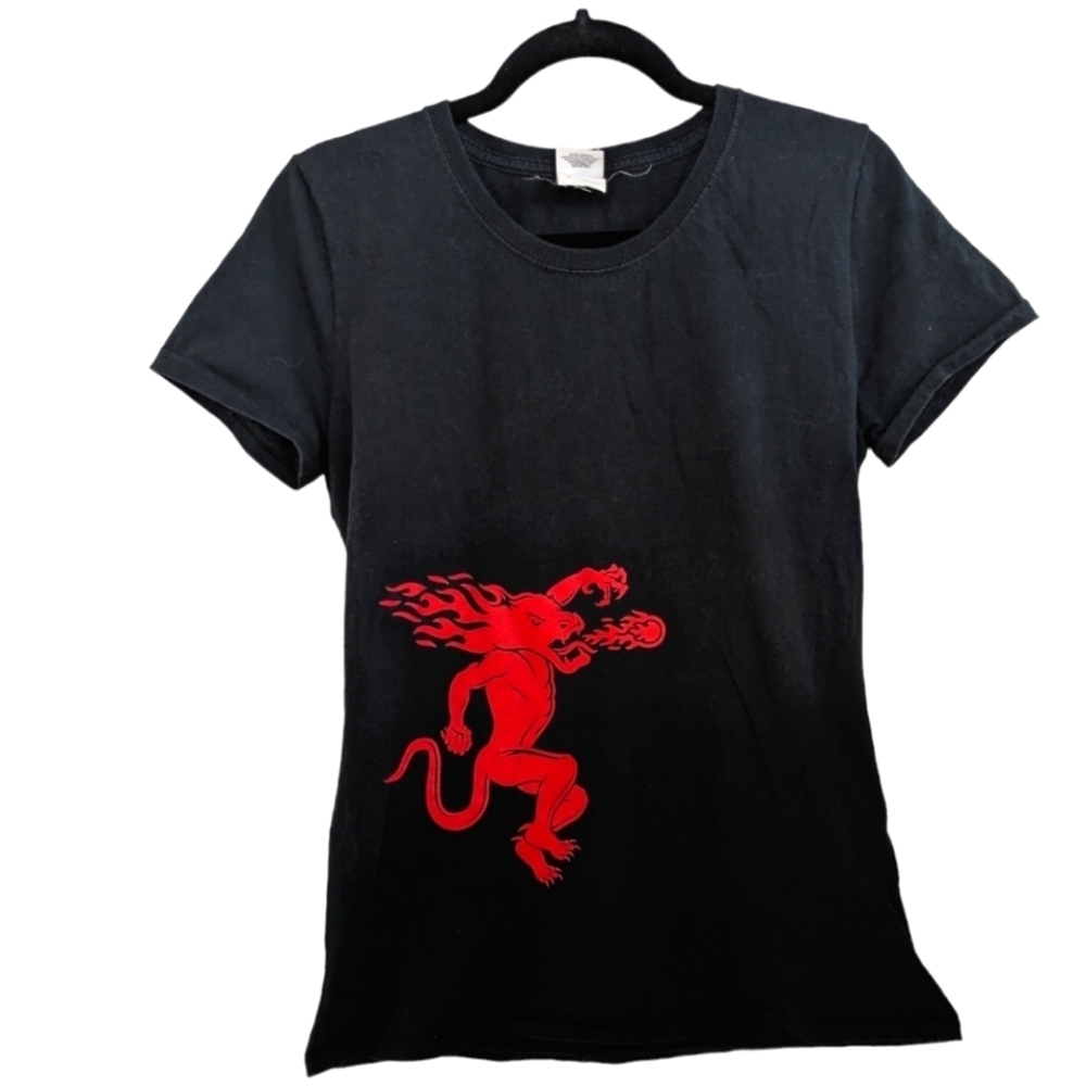 ⭐Fruit of the Loom Fireball Whiskey logo Tshirt Size Large